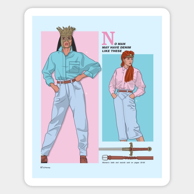 No Man May Have Denim Like These Magnet by DVD Bargain Bin